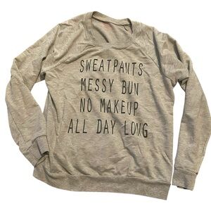 Rebellious one messy hair sweatshirt